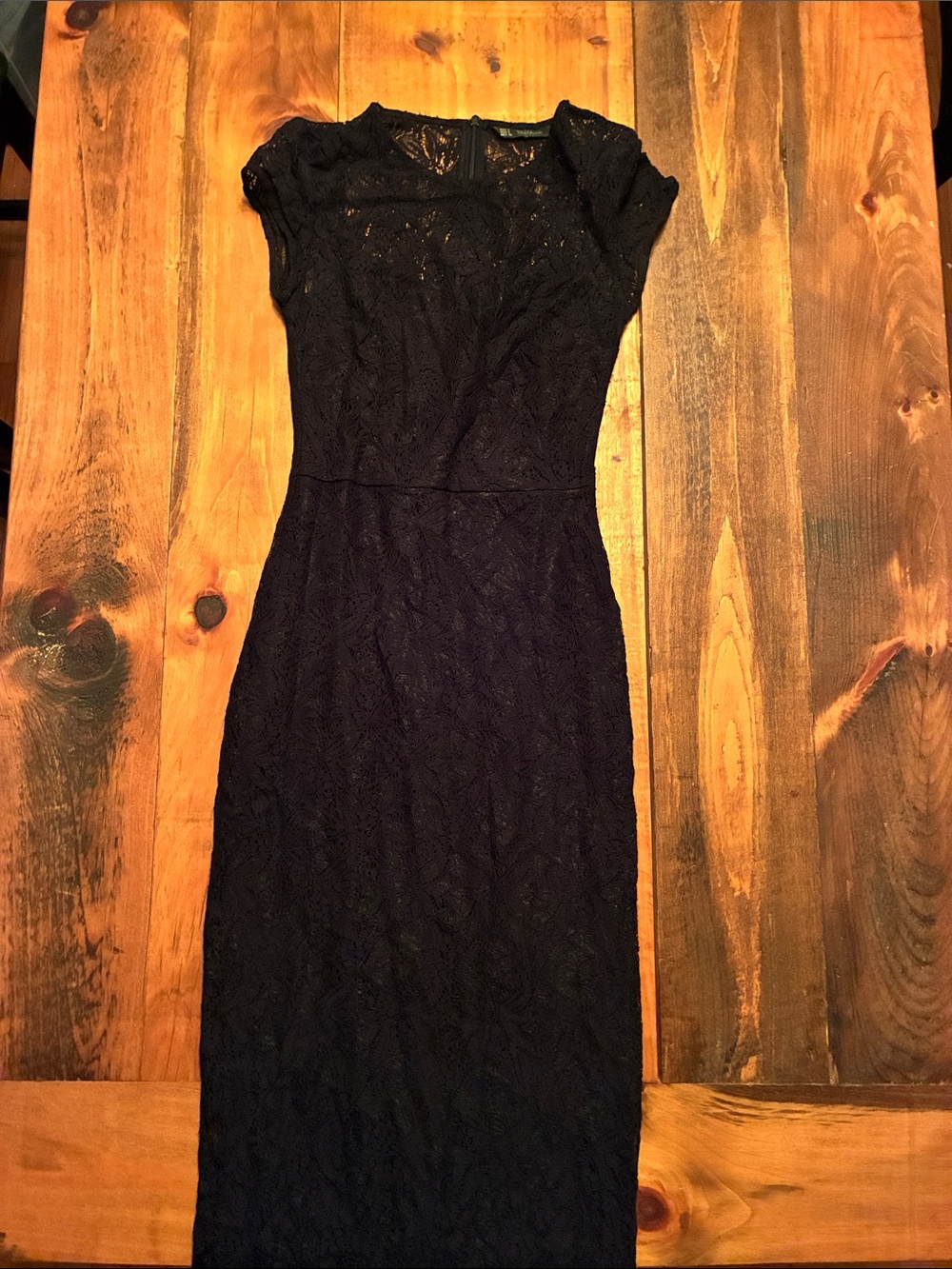 Zara Black Lace Midi Dress